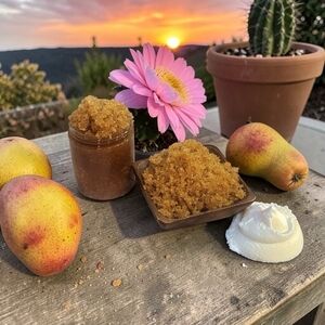 Orchid & Vine Raw Sugar Scrub Natural Body Exfoliation Pink Cactus Prickly Pear